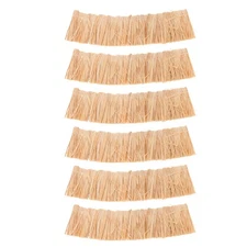 6pcs Artificial Thatch Roof: Miniature Thatch Roof Faux Grass - DIY Tiny Grass