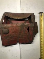 The cabin of a Soviet children's pedal car/tractor Circa 1960s  1980s Red