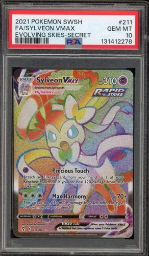 Pokemon Sylveon VMAX Evolving Skies Secret Rare #211 PSA 10 Gem Mint