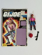 Unpunched 100% Complete 1986 Dreadnok Zarana G.I. GI Joe 3.75 ARAH UNCUT CARD