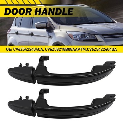2X Front&Rear Door Outer Right Black Fit Ford Transit Handle 2014-2022 Connect