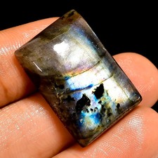 29.5 Ct Natural Labradorite Radiant Shape Cabochon Loose Gemstone 24X16X7 mm