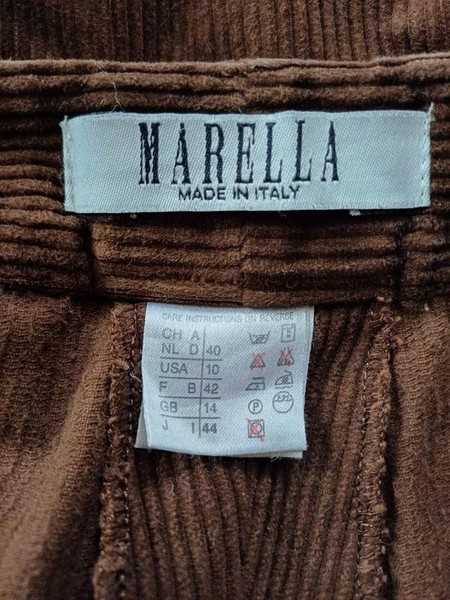 Women Marella Trousers Brown Velvet 32 / XXS / 40