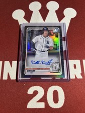 2020 Bowman Draft Dillon Dingler 1st Bowman Chrome Black Refractor Auto /75 