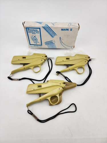 Dennison Mark II Tag Gun 3pk Set • 3 Guns With Needles, Safety Sheaths