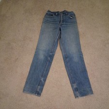 Vintage 80s Levi's 501 Women blue Jeans Button Fly Straight Fit 5-Pocket size 11