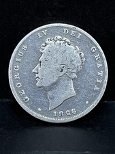 1826 One Shilling King George IV Silver Coin 