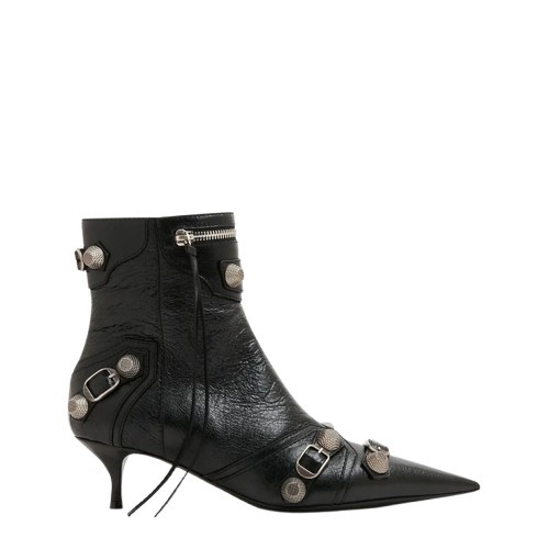 Balenciaga Damen-Stiefeletten Cagole Lammleder Schnalle Reißverschluss, Marke Größe 38 (US - Bild 1 von 8
