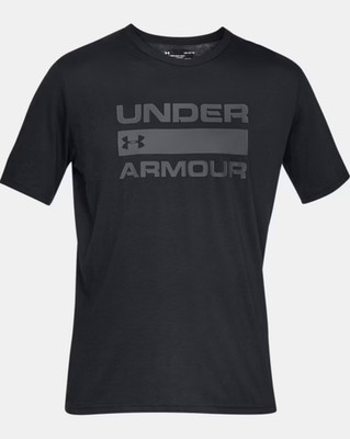 Under Armour Herren T-Shirt (Größe S) Schwarz Wortmarke Oberteil - Neu