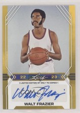 2022-23 Leaf Draft Base Auto Gold /75 Walt Frazier #BA-WF1 Auto HOF 0w8