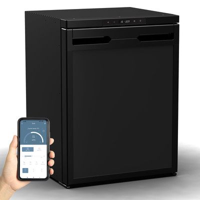 Mini RV Refrigerator 65L 12V Truck Cooler AC DC Silent Fridge Hotel 2.3 cu ft