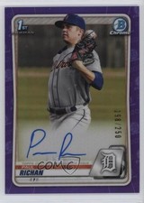 2020 Bowman Chrome Prospect Purple Refractor /250 Paul Richan #CPA-PR Auto rp9