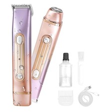 2 in 1 Women Electric Shaver Dual Head Bikini Trimmer for Women Waterproof