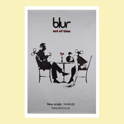 BLUR 'OUT OF TIME' BANKSY SINGLE PROMO POSTER reproduction