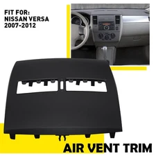 For Nissan Versa 2007-2012 Front Upper Top Center Dash Air Vent Trim Bezel Black
