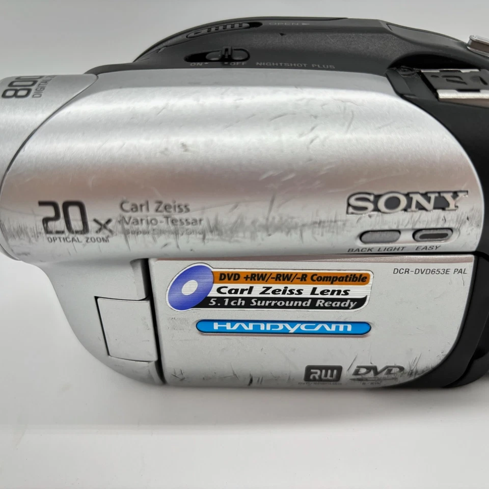 Sony Handycam DCR-DVD653E Mini DVD Camcorder New Battery & Charger Night Shot - Image 3 of 4