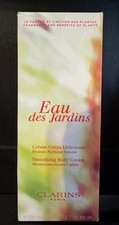 Clarins- Eau Des Jardines Smoothing Body Cream Moisturizes Scents Uplifts 6.7 Oz