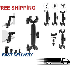 Double Super Clamp Mount with 360 Degree Magic Arm Heavy Duty Camera Pole Clamp