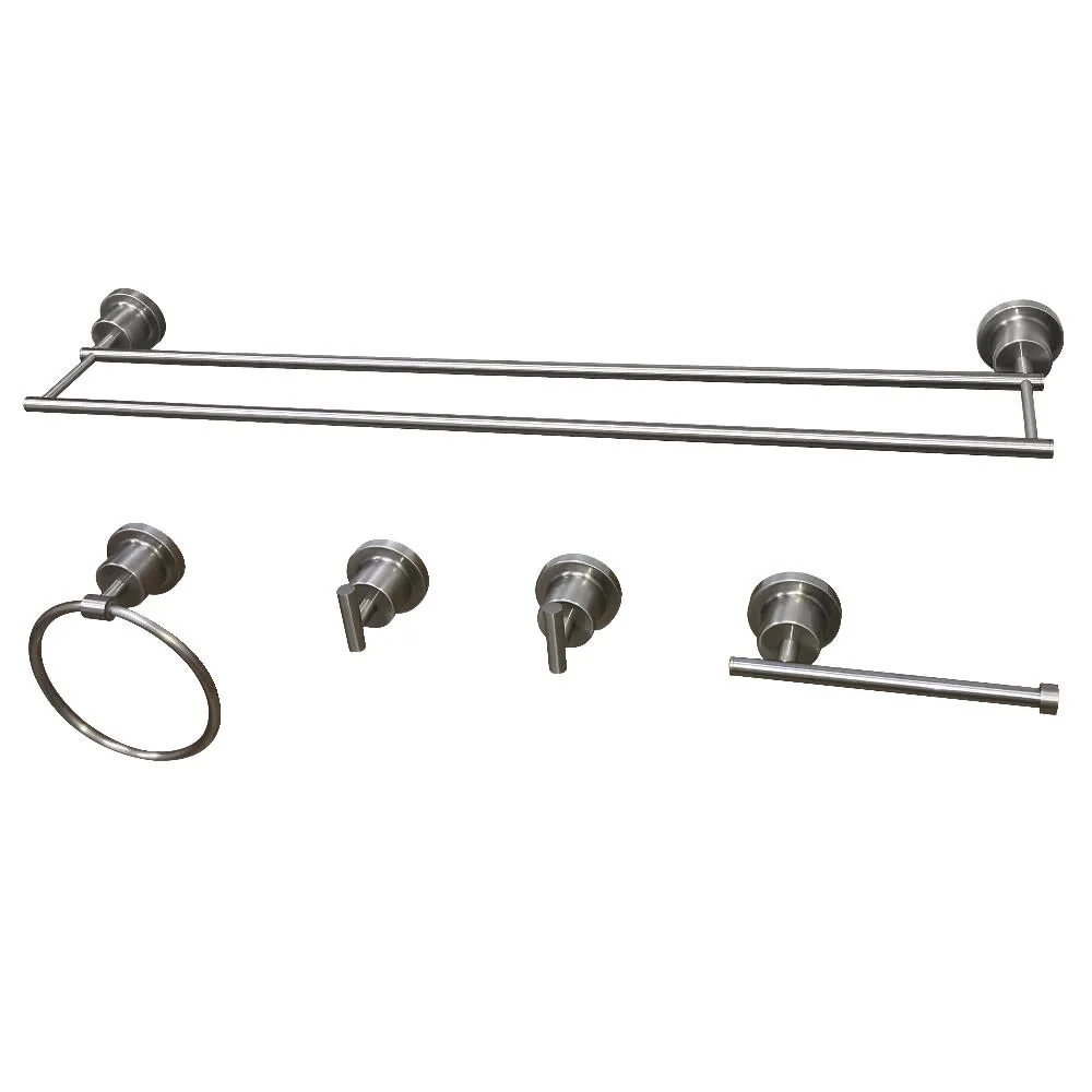 Kingston Brass Concord 5 Piece Bathroom Package with Double 
