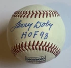 Larry Doby Signed National HOF Baseball Inscribed HOF 98 With Protective Case