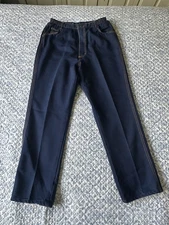 Vintage PS Gitano Dark Washed Jeans 32 Short Orange Stitching High Rise Mom Jean