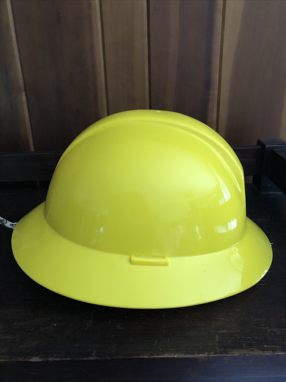 Honeywell NORTH Safety Hard Hat Helmet A49R Yellow Ratchet Full Brim NOS