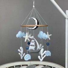 Ocean baby mobile Ship nursery mobile crib Baby boy mobile New baby gift newborn