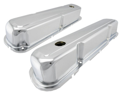 Chrome Steel Valve Covers Fits Mopar Dodge Chrysler 273-318-340-360 1965-1991 V8