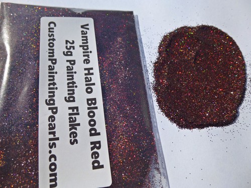 Vampire Blood Red Halo Holographic Flakes Lacquer Urethane Gloss HOK - Picture 3 of 3