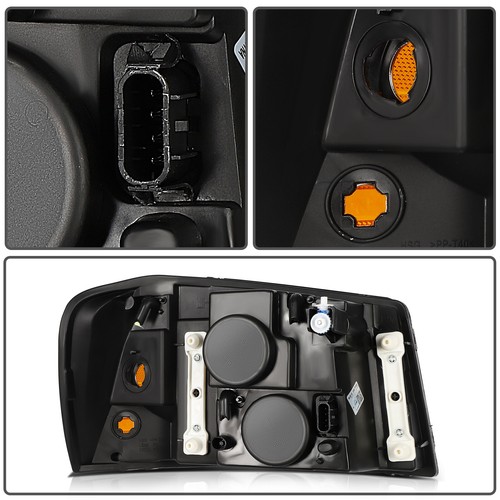 Headlight Assembly For 2002-05 GMC Jimmy 2002-2009 GMC Envoy Pair Black Housing - Picture 10 of 10