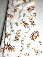COLORDRIFT KITCHEN TOWELS 2  WHITE BROWN LEAVES 18 X 28 100 COTTON TERRY NIP