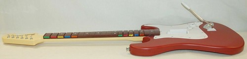 NEW OEM Rock Band 3 Nintendo Wii Wii-U Wireless Fender Stratocaster Guitar RED - Picture 10 of 12