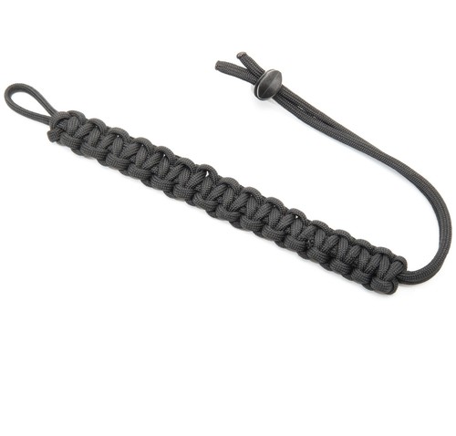 Bracciale regolabile in paracord intrecciato nero di APMOTS - Foto 2 di 3