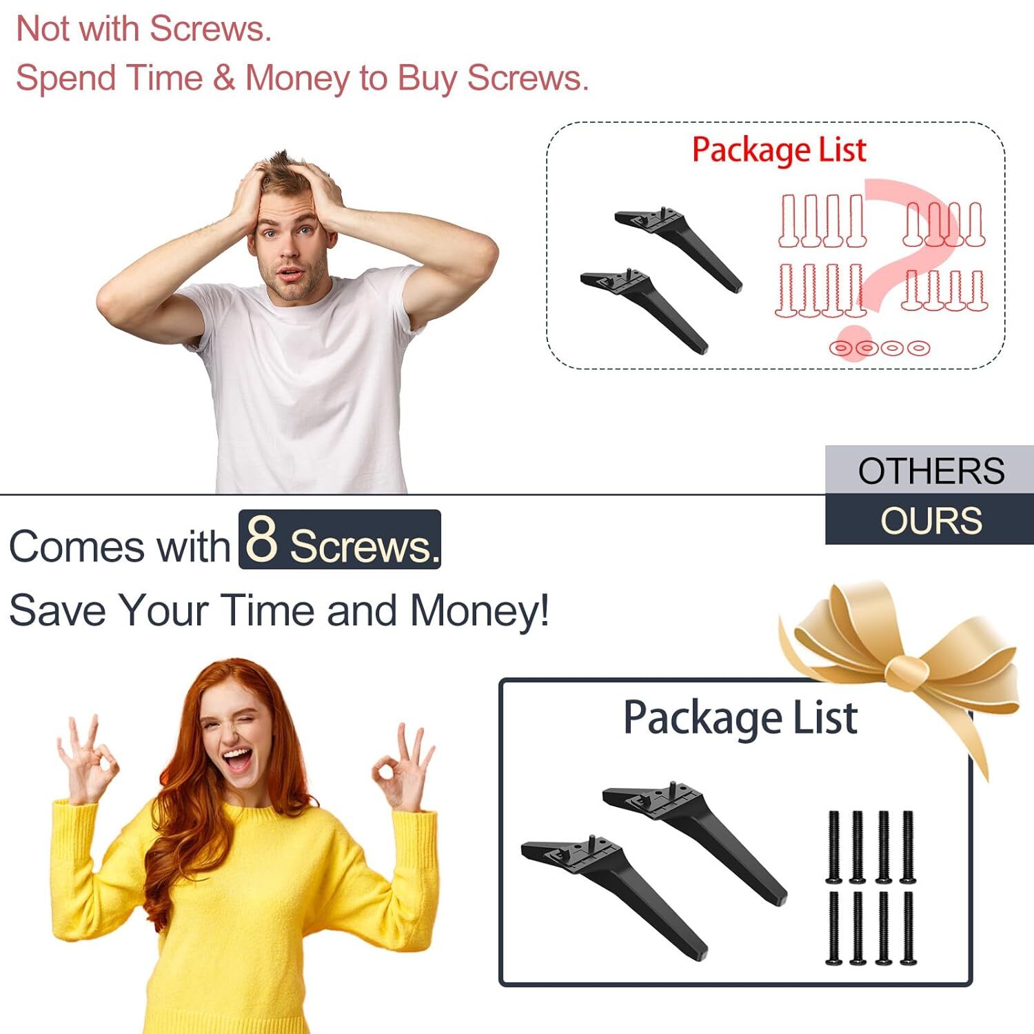 Stand For Lg Tv Legs Replacement, Tv Stand Legs For 49 50 55 Inch Lg Tv