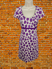 BODEN SIZE UK 10R PURPLE ANIMAL PRINT CAP SLEEVE SMART CASUAL OCASION WORK DRESS