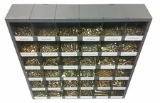 2,510 piece Grade 8 Fine Thread Nut Bolt & Washer Assortment with Metal Bolt Bin