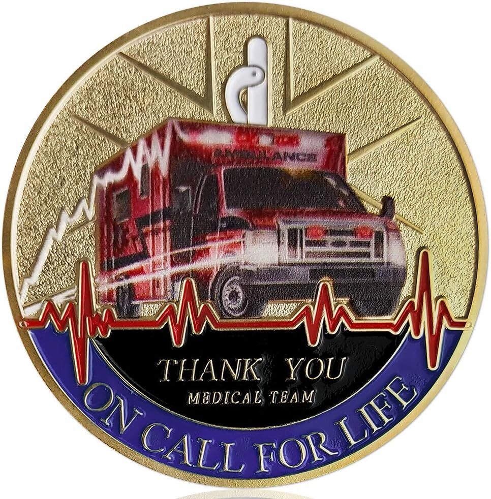 US Medical Services EMT/EMS Challenge Coin Paramedic's Prayer Coin Thanks Gifts