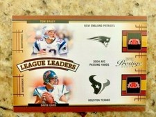 Tom Brady/David Carr 2005 Prestige Playoff Football League Leaders card LL-5