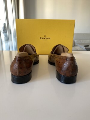 Mocassins John Lobb En Cuir D'autruche - Taille 9.5 US (43.5 EU) - Occasion