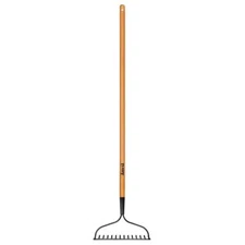 47″ in Wood Handle Garden Bow Rake Metal End Yard Lawn Care Tools Gardening
