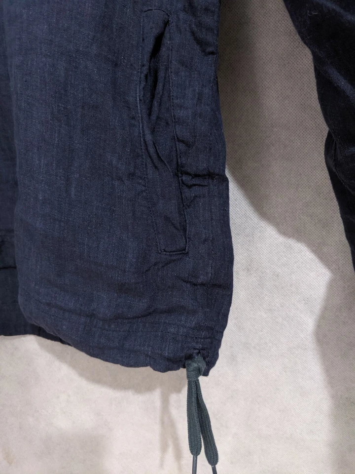 Camisa Our Legacy SS15 Azul Marino Lino Jersey LS Cuello Redondo 50 Foto 3 de 4