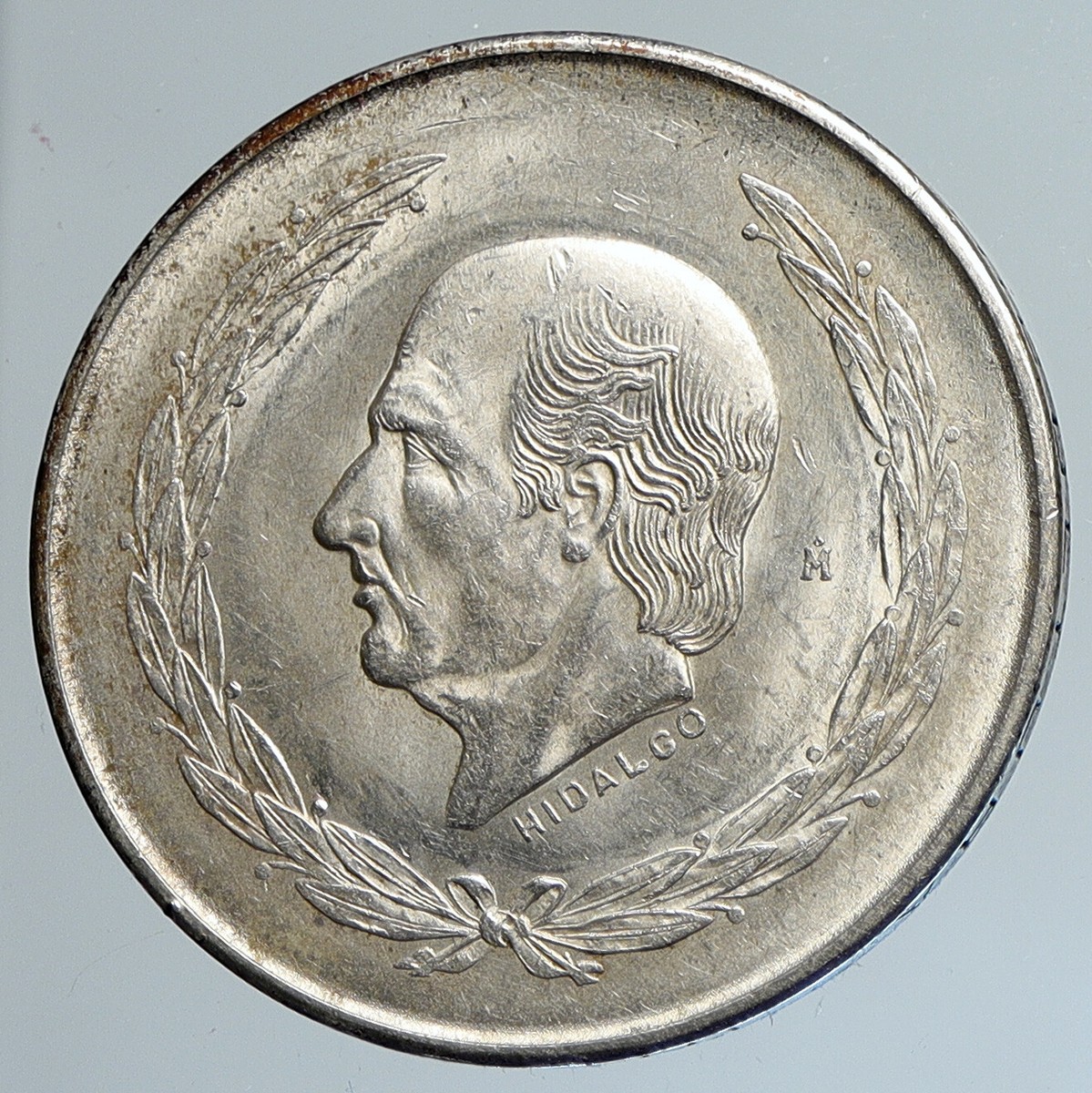 1952 MEXICO Mexican Independence War Hero HIDALGO Silver 5 Pesos