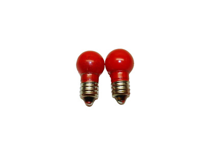 2 Red Painted Large Globe 14V Blinking Bulbs for American Flyer Accessories