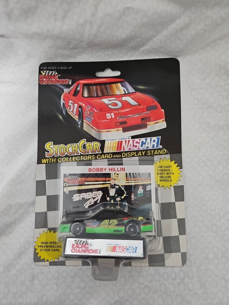 Racing Champions Stock Car w/Collectors Card & Display Stand #42 Bobby Hillin