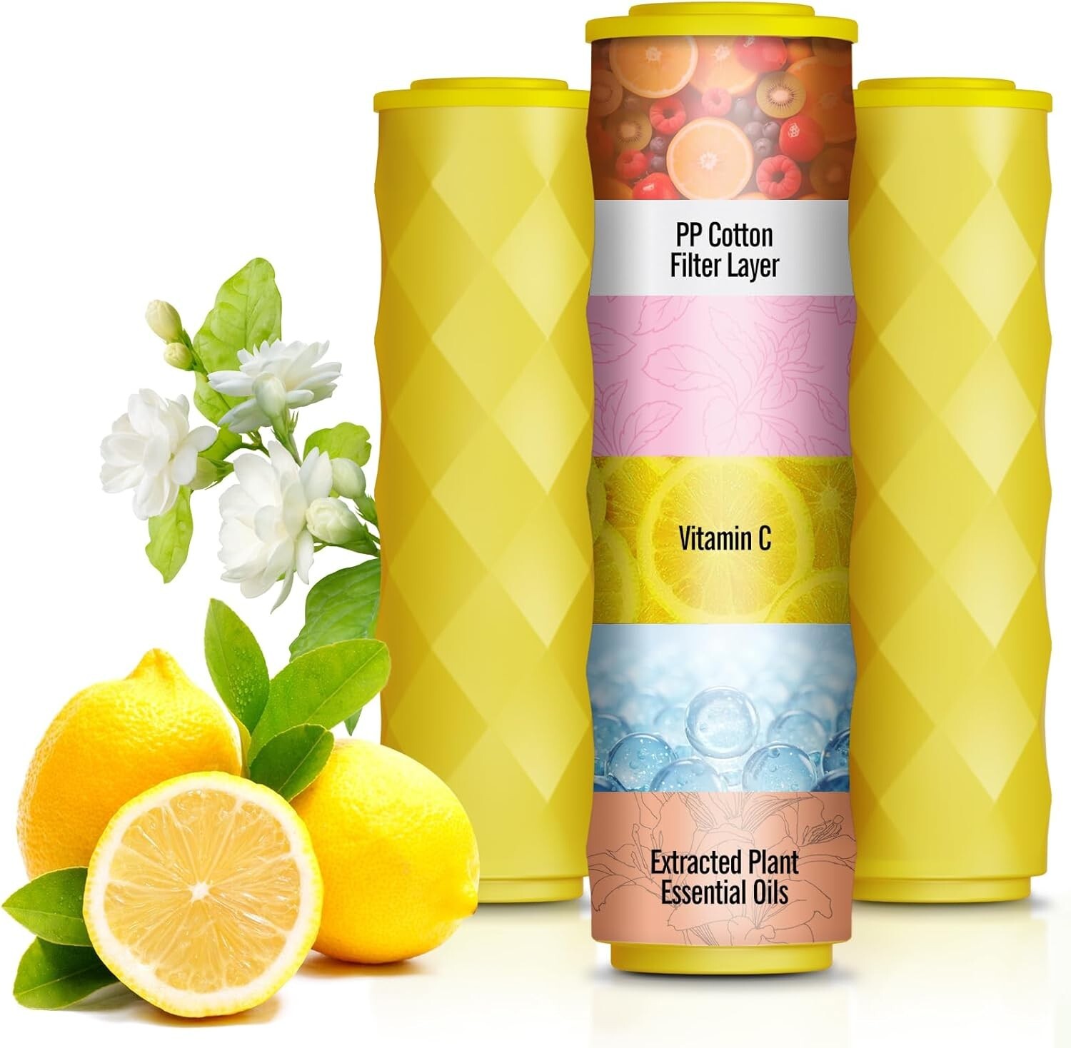 Vitamin C Replacement Shower Filters, 3 Pack Aromatherapy Spa Filters for Reduce