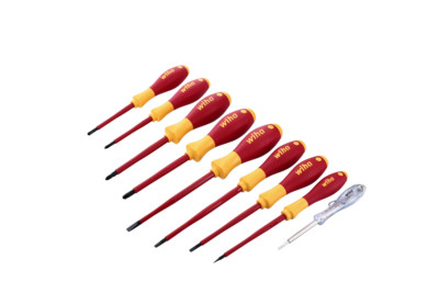 Wiha 32089 9 Piece Insulated SoftFinish Screwdriver and Voltage Detector Set