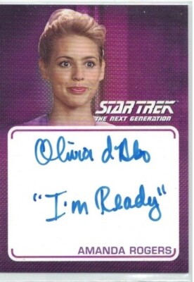 Star Trek TNG Inscriptions autograph card  Olivia d'Abo as Amanda Rogers