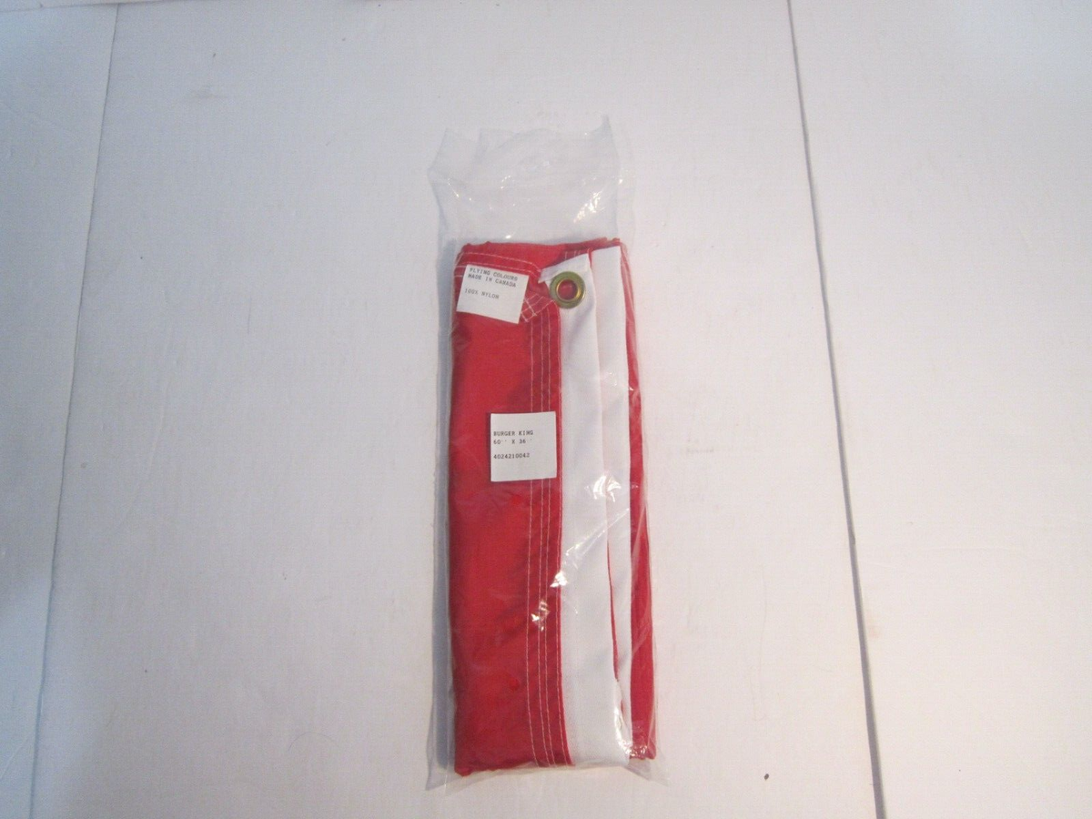 VTG BURGER KING 3'x5' STORE DISPLAY FLAG BANNER SIGN By Flying