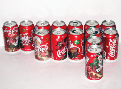 Coca-Cola Christmas Edition Santa Claus Can Collection 1997-2003