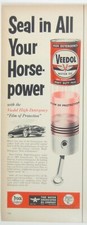 Vintage Veedol Motor Oil Advertising Print Horse Power Car Auto Tydol 1953